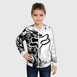 Бомбер детский Fox motocross - белый дракон, цвет: 3D-белый — фото 2