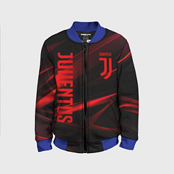 Бомбер детский Juventus black red logo, цвет: 3D-синий