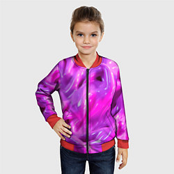 Бомбер детский Розовая слизь, цвет: 3D-красный — фото 2