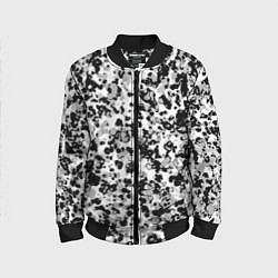 Бомбер детский Пятнистый чёрно-серый паттерн, цвет: 3D-черный