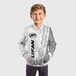 Бомбер детский Lifan speed на светлом фоне со следами шин: по-вер, цвет: 3D-белый — фото 2
