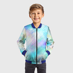 Бомбер детский Голографический перламутр, цвет: 3D-синий — фото 2