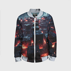 Бомбер детский Гармония форм, цвет: 3D-серый