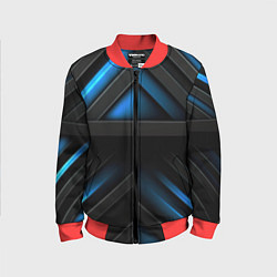 Бомбер детский Вихри темноты синего, цвет: 3D-красный