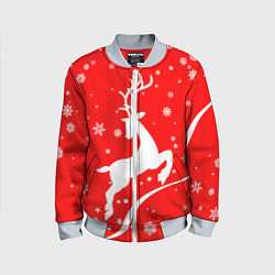 Бомбер детский Christmas deer, цвет: 3D-серый