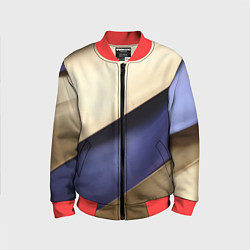 Бомбер детский Фиолетовая вставка на золотом фоне, цвет: 3D-красный