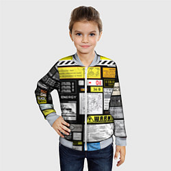 Бомбер детский Инженерные знаки, цвет: 3D-серый — фото 2