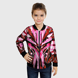 Бомбер детский Розовый кибер доспех, цвет: 3D-черный — фото 2