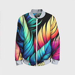 Детский бомбер Color feathers - neon