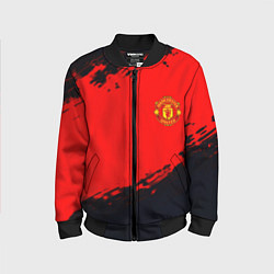 Бомбер детский Manchester United colors sport, цвет: 3D-черный