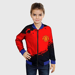 Бомбер детский Manchester United colors sport, цвет: 3D-синий — фото 2