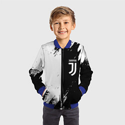 Бомбер детский Juventus краски чёрнобелые, цвет: 3D-синий — фото 2