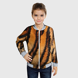 Бомбер детский Тигровая шкура, цвет: 3D-серый — фото 2