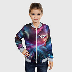 Бомбер детский Mass Effect - N7, цвет: 3D-серый — фото 2