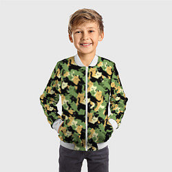 Бомбер детский Котофляж, цвет: 3D-белый — фото 2