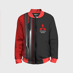 Бомбер детский Mitsubishi - carbon style, цвет: 3D-красный