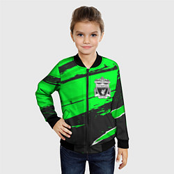 Бомбер детский Liverpool sport green, цвет: 3D-черный — фото 2