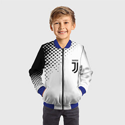 Бомбер детский Juventus sport black geometry, цвет: 3D-синий — фото 2
