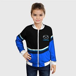 Бомбер детский Mazda sport brend car, цвет: 3D-белый — фото 2