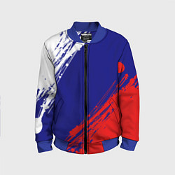 Бомбер детский Триколор Россия, цвет: 3D-синий