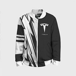 Бомбер детский Tesla - carbon texture, цвет: 3D-белый