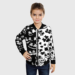 Бомбер детский Marshmello music pattern, цвет: 3D-черный — фото 2