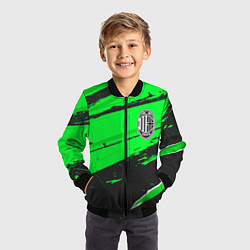 Бомбер детский AC Milan sport green, цвет: 3D-черный — фото 2