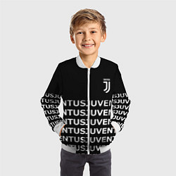 Бомбер детский Juventus pattern fc club steel, цвет: 3D-белый — фото 2