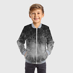 Бомбер детский Абстракция - серые чернила, цвет: 3D-серый — фото 2