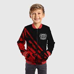 Бомбер детский Bayer 04 sport grunge, цвет: 3D-красный — фото 2