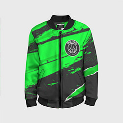 Бомбер детский PSG sport green, цвет: 3D-черный