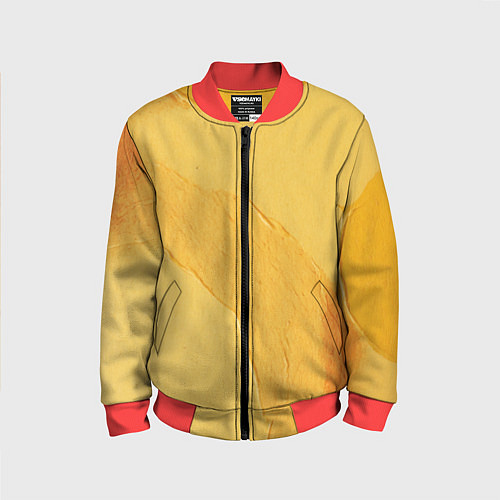 Детский бомбер Желтая краска / 3D-Красный – фото 1