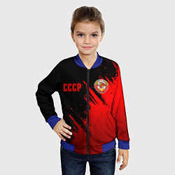 Бомбер детский СССР - черно-красный, цвет: 3D-синий — фото 2