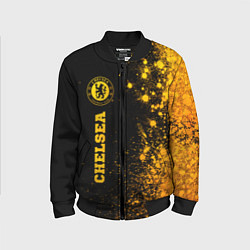 Бомбер детский Chelsea - gold gradient по-вертикали, цвет: 3D-черный