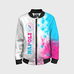 Бомбер детский Napoli neon gradient style по-вертикали, цвет: 3D-черный