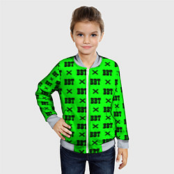 Бомбер детский BBT logo green steel, цвет: 3D-серый — фото 2