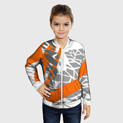 Бомбер детский Racing texture, цвет: 3D-белый — фото 2