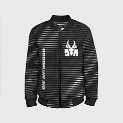 Бомбер детский Die Antwoord metal rock lines, цвет: 3D-черный