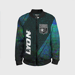Детский бомбер Lyon glitch blue