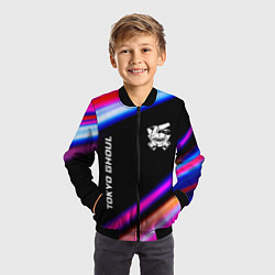 Бомбер детский Tokyo Ghoul speed anime lights, цвет: 3D-черный — фото 2