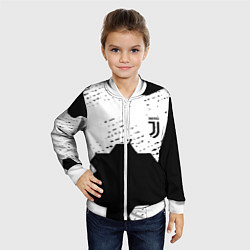 Бомбер детский Juventus hexagon black sport, цвет: 3D-белый — фото 2