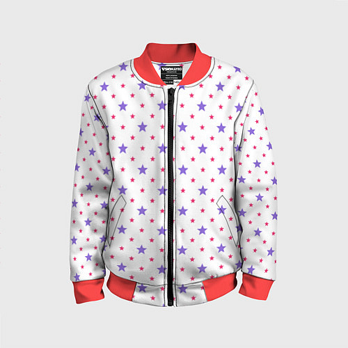 Детский бомбер Красивый узор звезды / 3D-Красный – фото 1