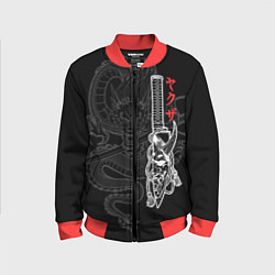 Бомбер детский Хання на японском ноже, цвет: 3D-красный