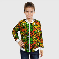 Бомбер детский Русский узор, цвет: 3D-белый — фото 2