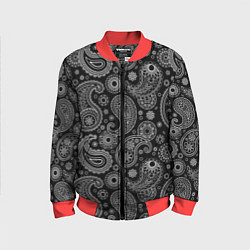 Детский бомбер Пейсли на черном