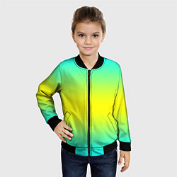 Бомбер детский Кислотный градиент, цвет: 3D-черный — фото 2