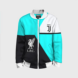 Бомбер детский Juventus x Liverpool geometry, цвет: 3D-белый