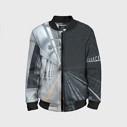 Бомбер детский Метро Москвы, цвет: 3D-черный