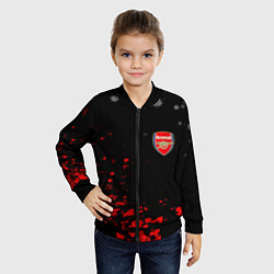 Бомбер детский Arsenal spash, цвет: 3D-черный — фото 2