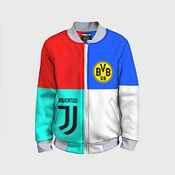 Бомбер детский Juventus x Borussia, цвет: 3D-серый